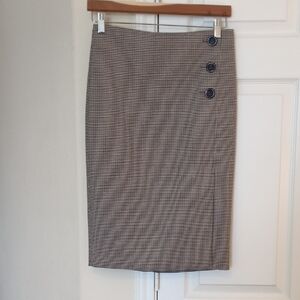 Ann Taylor Houndstooth Pencil Skirt